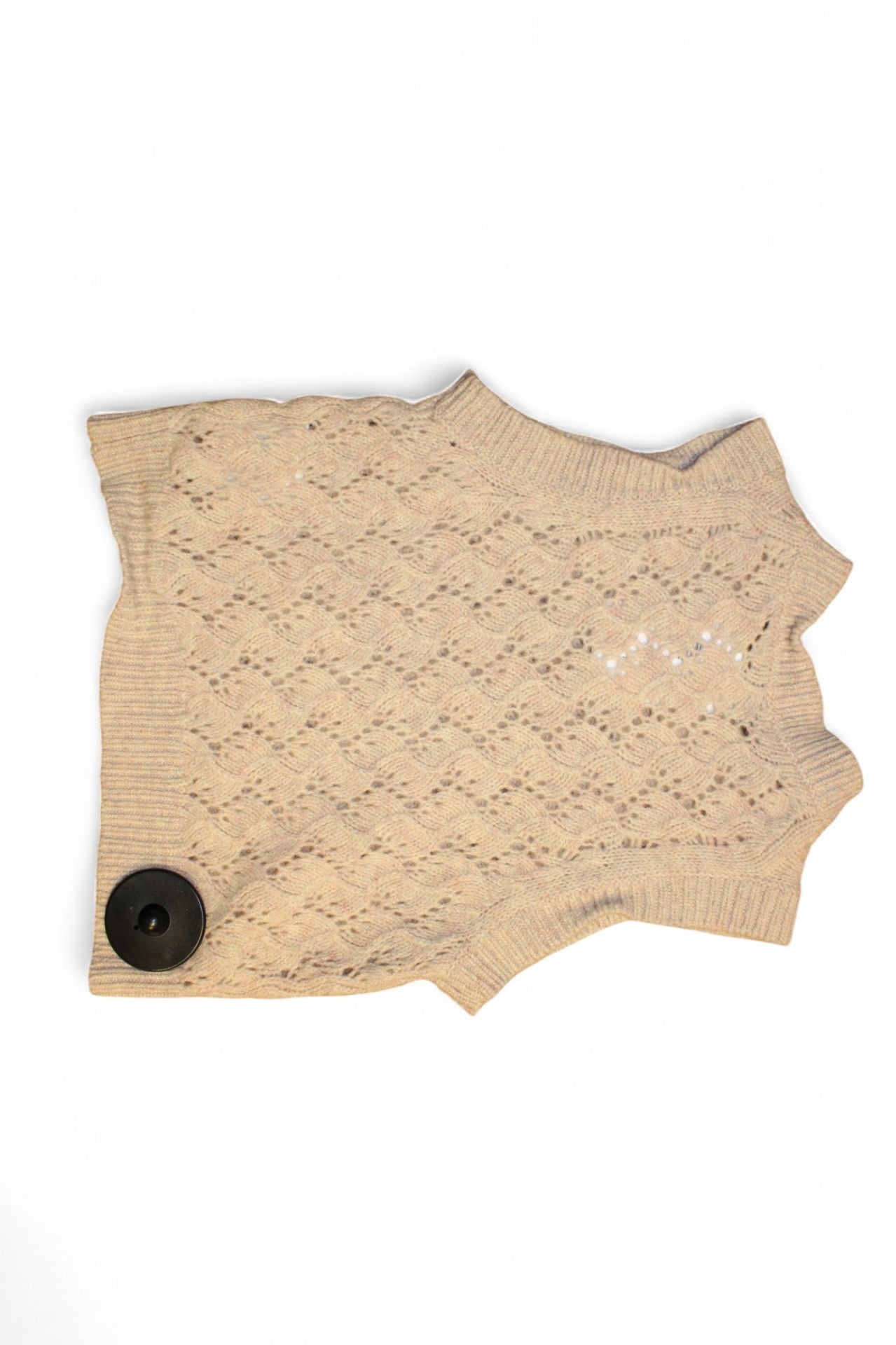 Acne Studios Knit Vest, Beige Wool, Size S (Wühlischstraße)