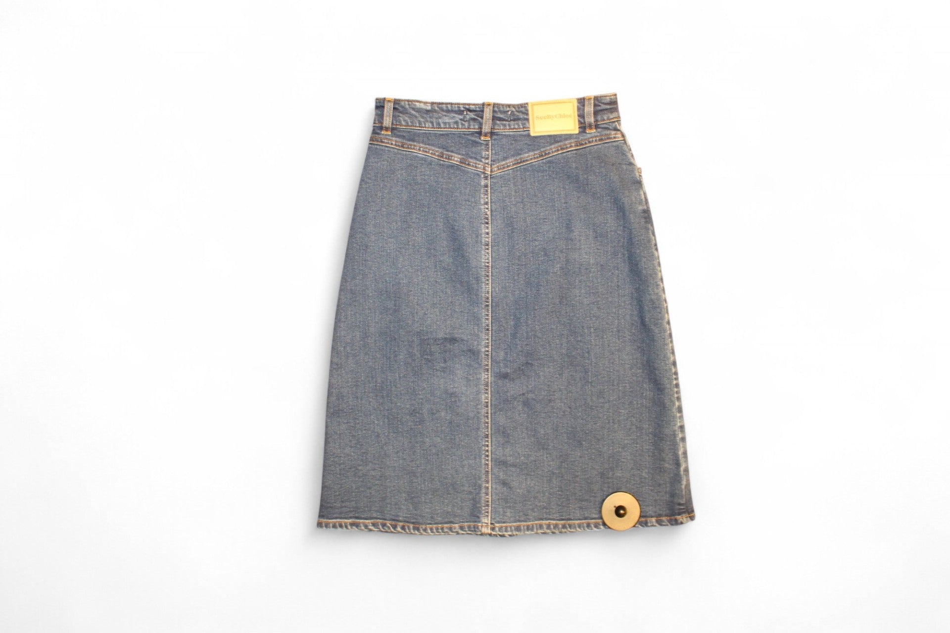 W - See by Chloe Skirt S Blue Denim, D, (C)