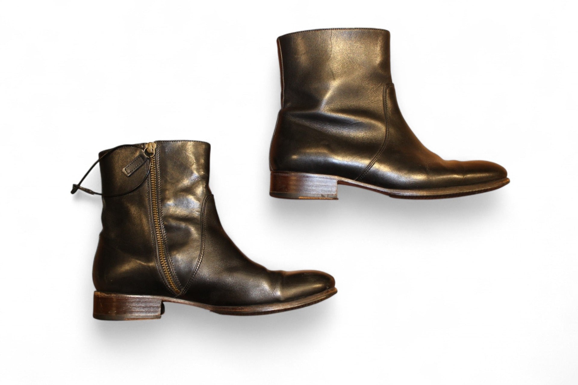 W - A.P.C. Boots 38 Black Leather D, (C)