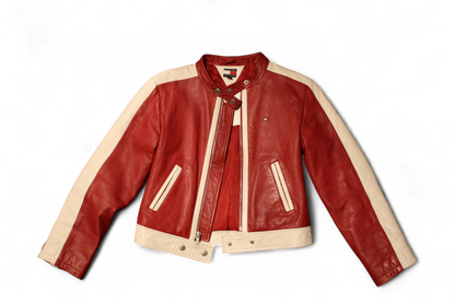 W - Tommy Hilfiger Jacket XS Red and white Leather, B