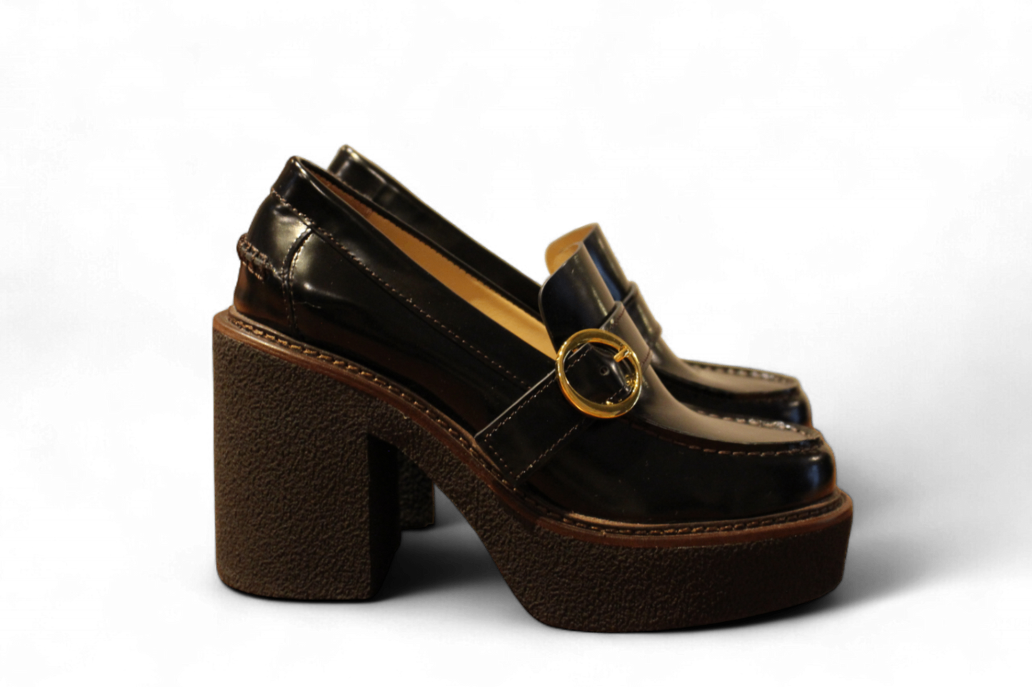 W Odissi Platform Loafers 36 Black, C