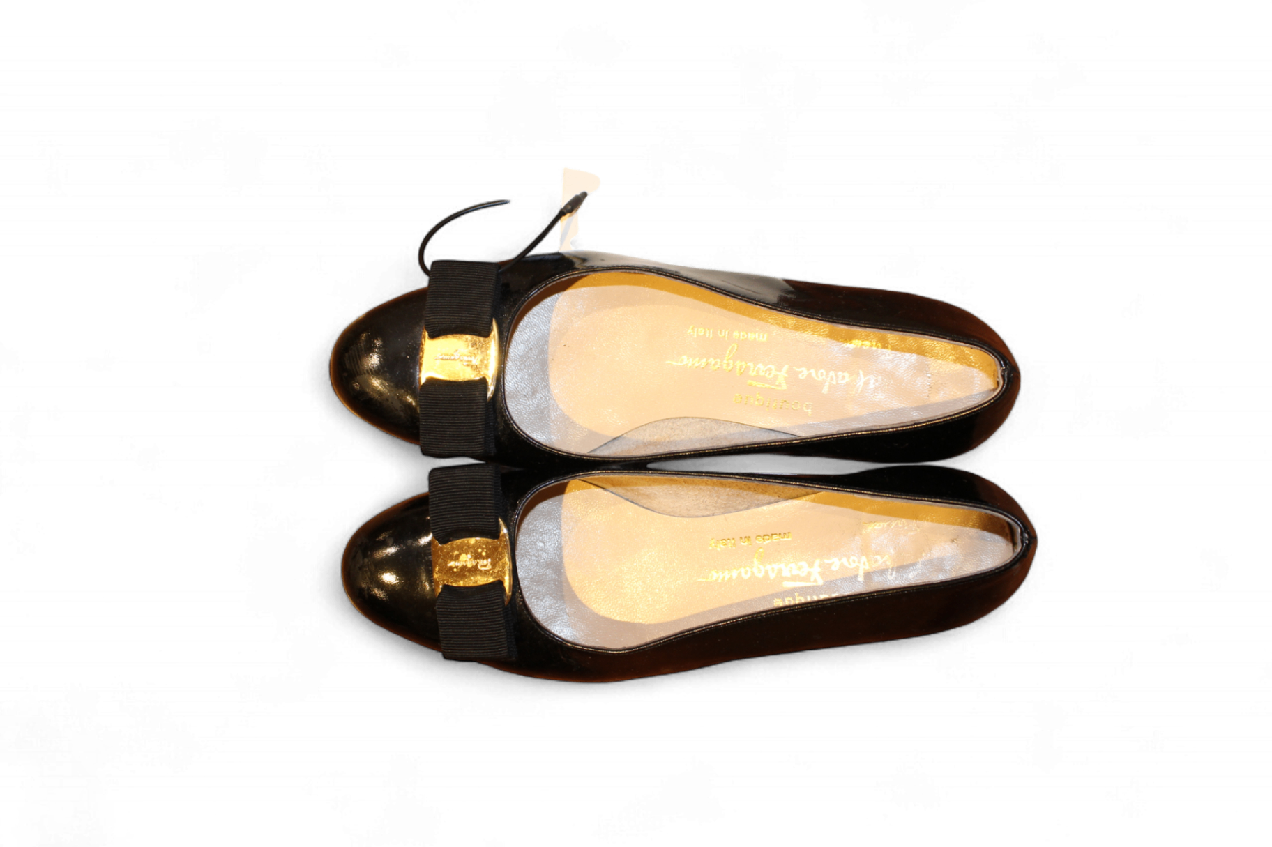 W - Salvatorre Ferragamo Shoes 36.5 Black Leather, Vara, Reduced (light scuffs), T