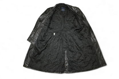 M - Vintage Coat M Black Leather, Blue Deep, B