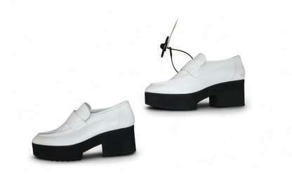 M - Maje Loafers 40 White Leather, B