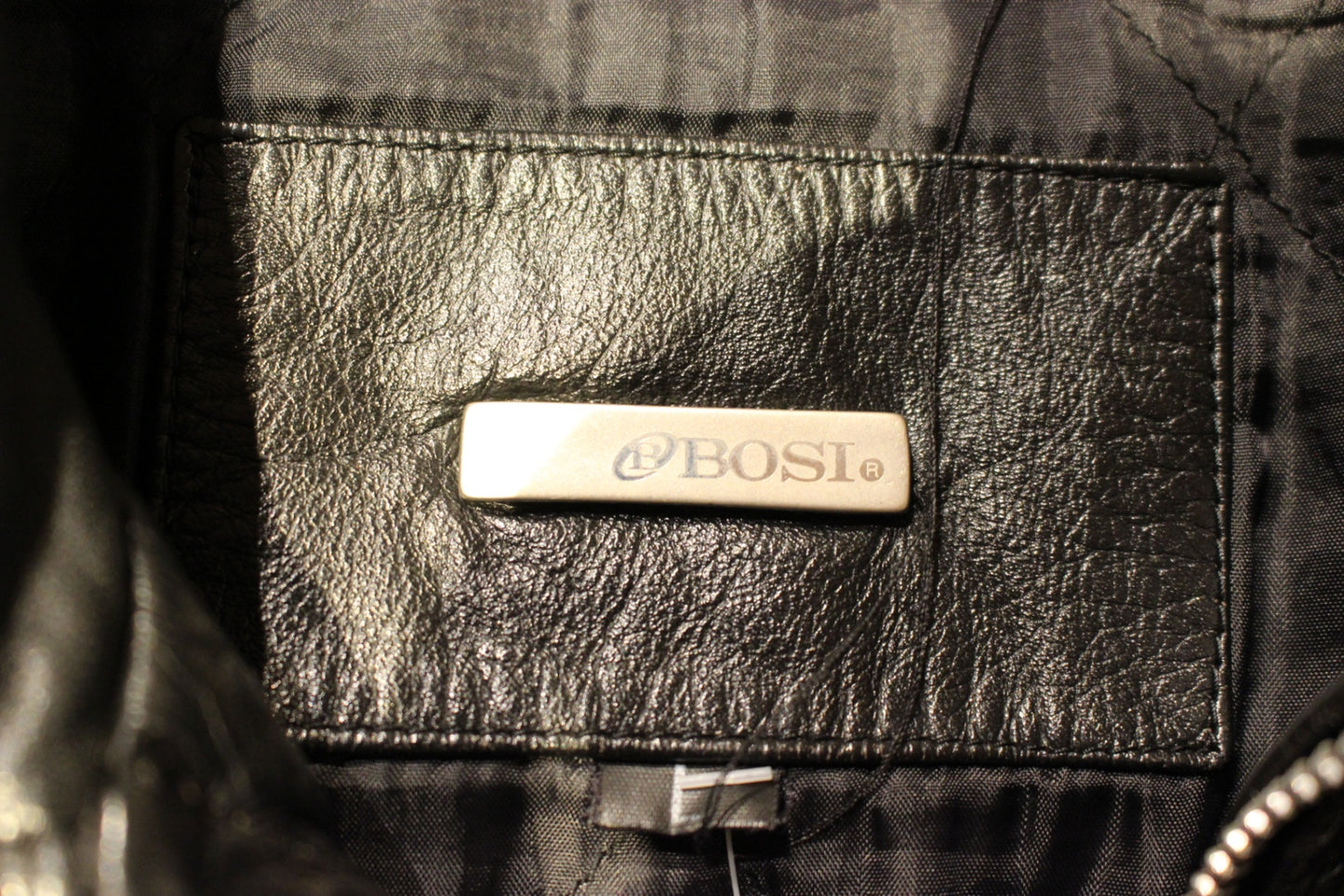 W - Vintage Jacket L Black Leather, Bosi, B
