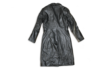 M - Vintage Coat M Black Leather, Blue Deep, B