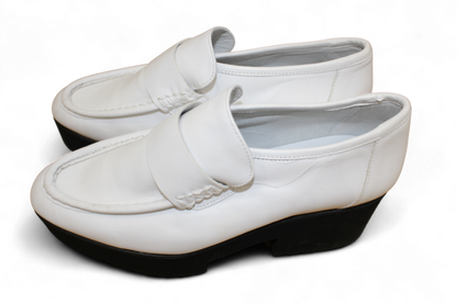 M - Maje Loafers 40 White Leather, B