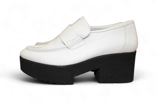M - Maje Loafers 40 White Leather, B