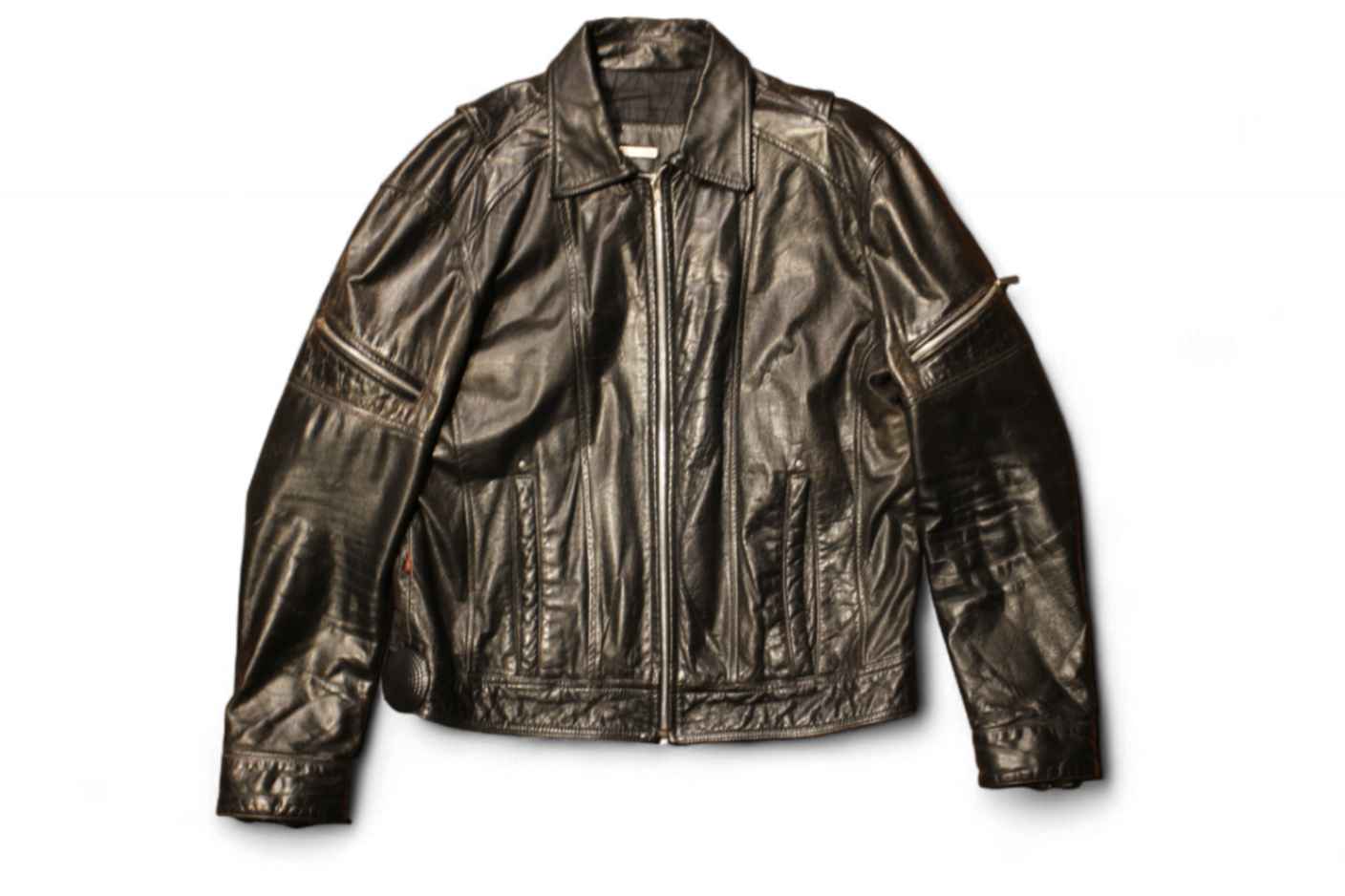W - Vintage Jacket L Black Leather, Bosi, B