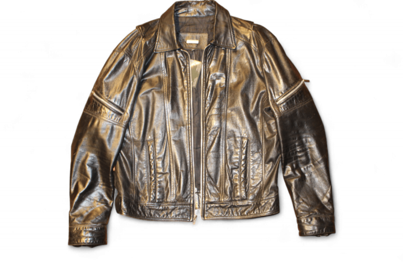 W - Vintage Jacket L Black Leather, Bosi, B