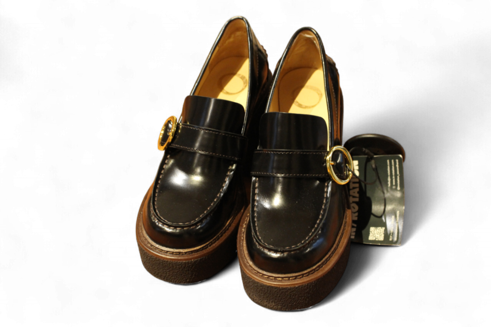 W Odissi Platform Loafers 36 Black, C