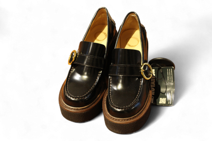W Odissi Platform Loafers 36 Black, C