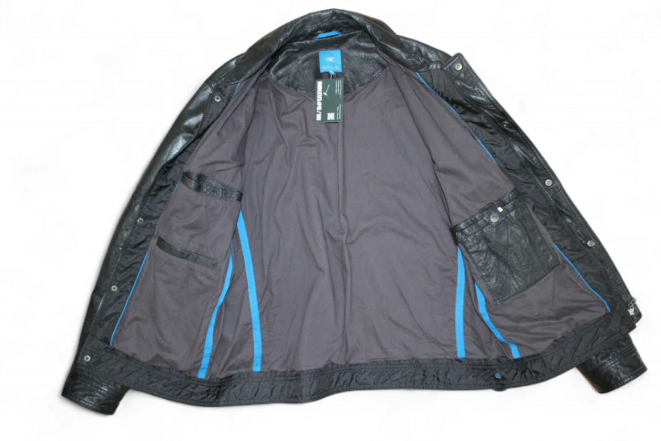 M - Vintage Jacket M/L Black Leather, Cool Code, B