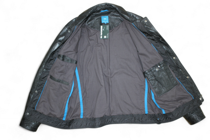 M - Vintage Jacket M/L Black Leather, Cool Code, B