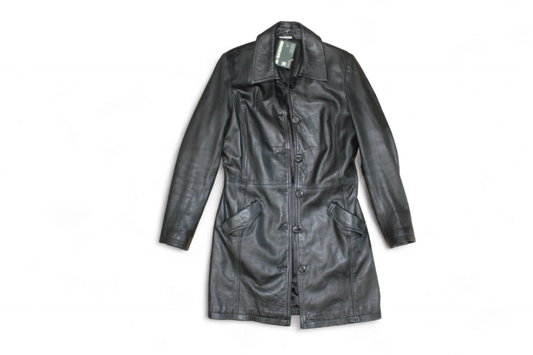 M - Vintage Street One Coat M Black Leather, B