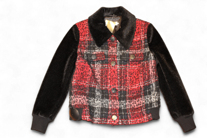 W-L'autre Chose Jacket XS Black and red Wool blend, C