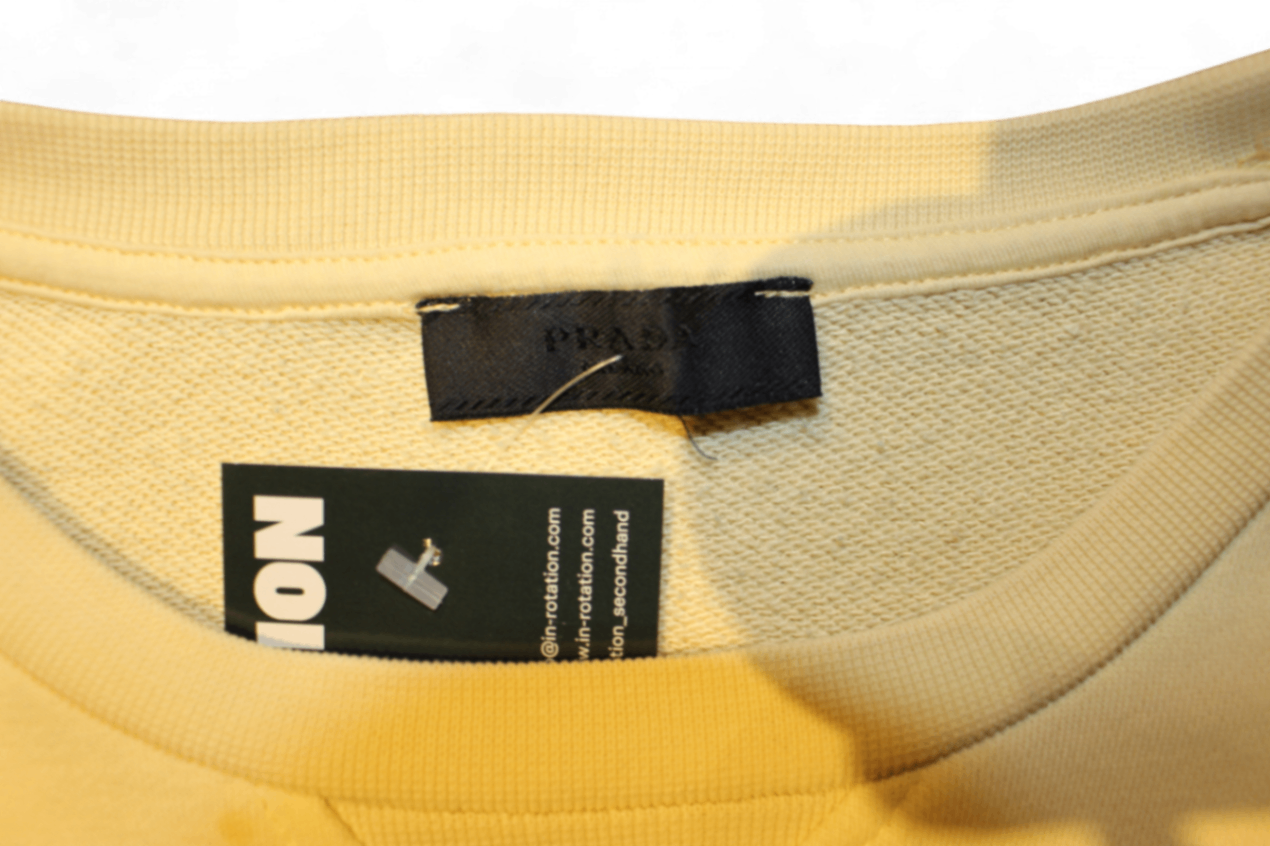 W Prada Pullover M Yellow Cotton (reduced: small stain), D, C