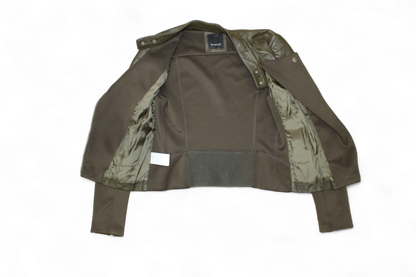 M - Pinko Jacket M Khaki Leather, Biker moto, B