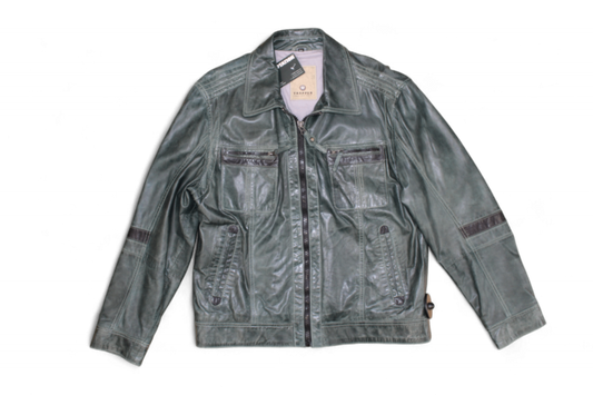 M - Trapper Jacket M/L Green Leather, B