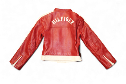 W - Tommy Hilfiger Jacket XS Red and white Leather, B