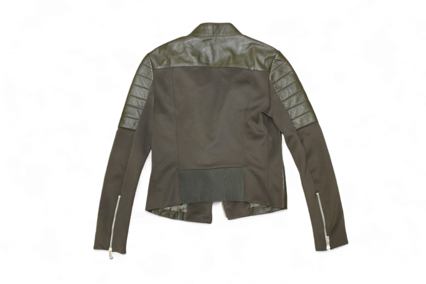 M - Pinko Jacket M Khaki Leather, Biker moto, B