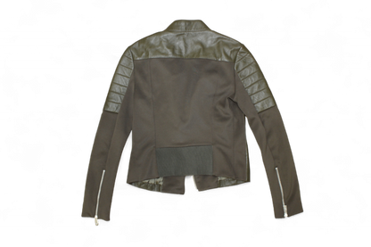 M - Pinko Jacket M Khaki Leather, Biker moto, B