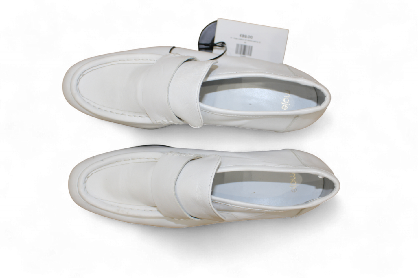 M - Maje Loafers 40 White Leather, B