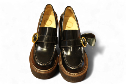 W Odissi Platform Loafers 36 Black, C