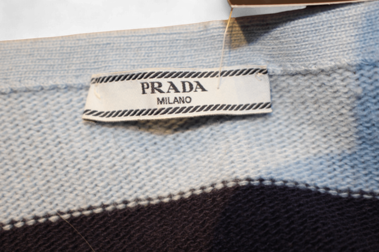 W - Prada Cardigan XXL Striped Wool and cashmere, C