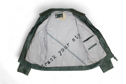 M - Trapper Jacket M/L Green Leather, B