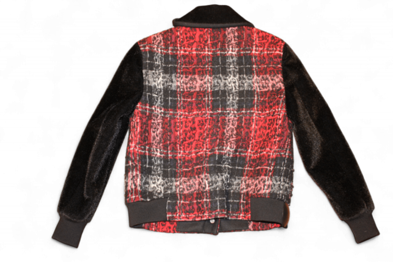 W-L'autre Chose Jacket XS Black and red Wool blend, C