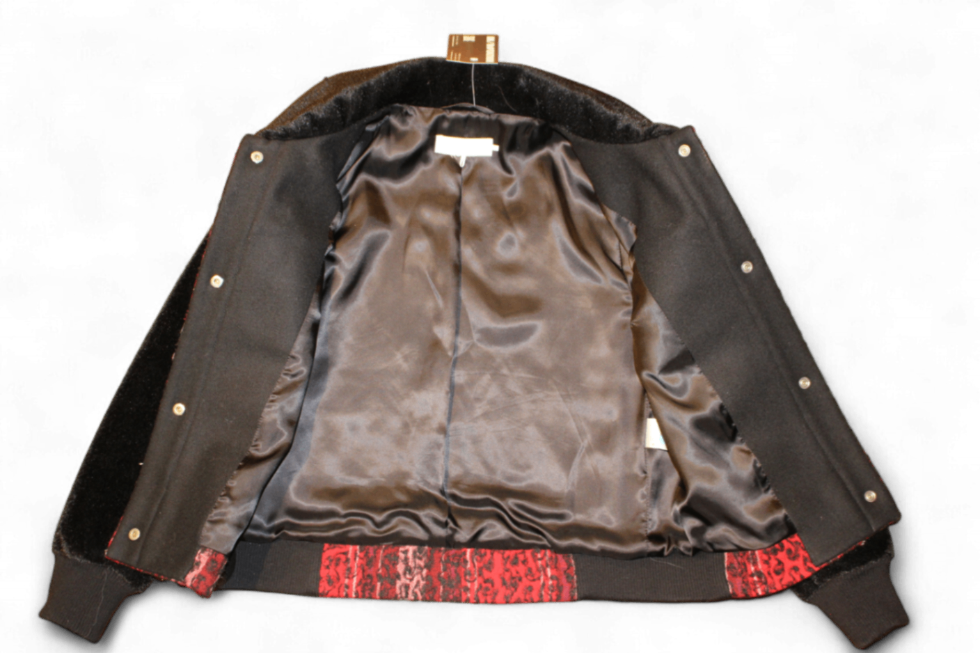 W-L'autre Chose Jacket XS Black and red Wool blend, C